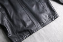 single leather zip-up jacket