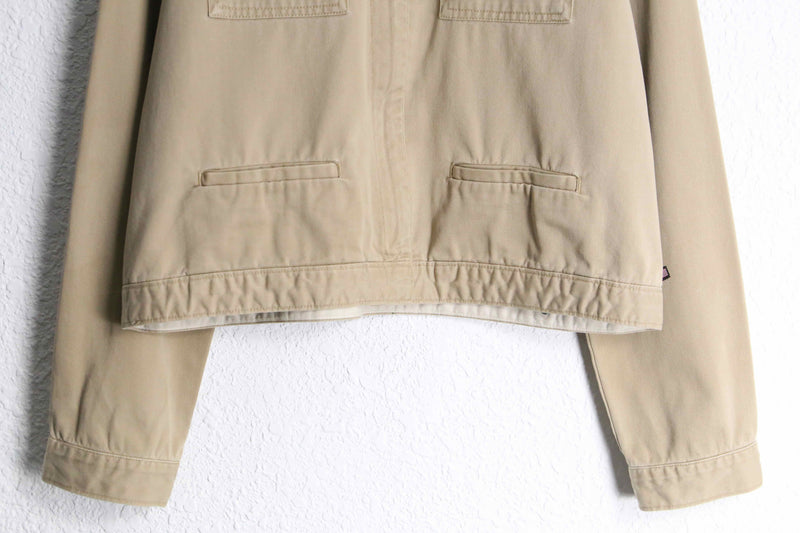 "POLO JEANS" beige zip up short jacket
