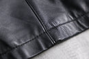 single leather zip-up jacket