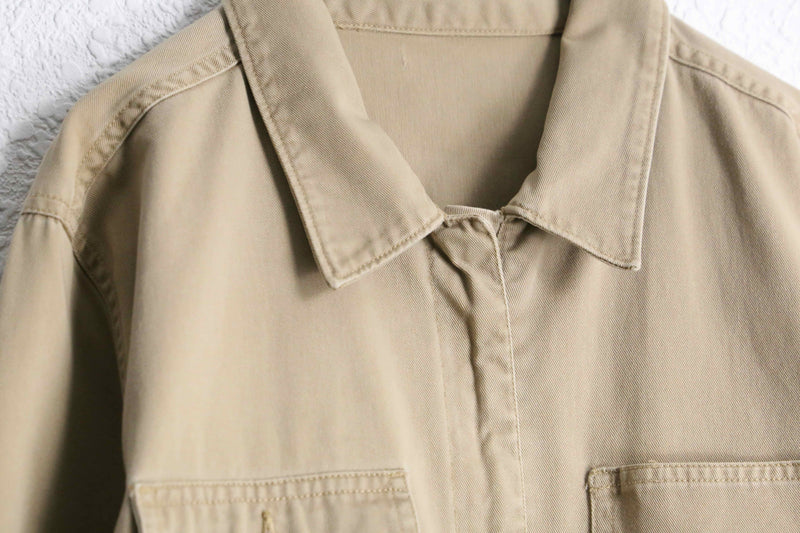 "POLO JEANS" beige zip up short jacket