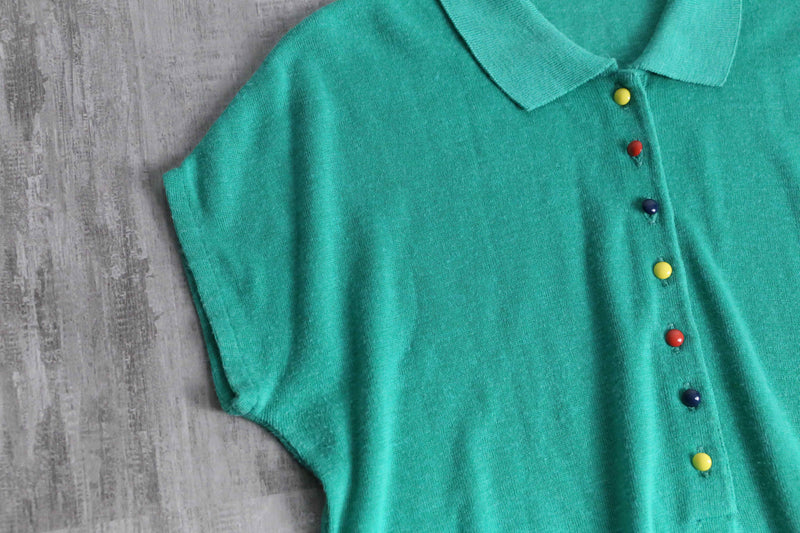 light green summer knit polo