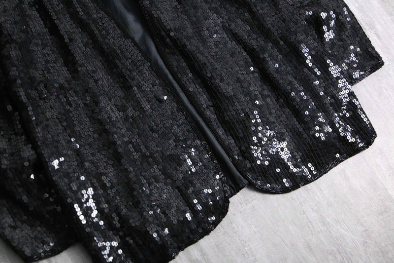 1980s Neiman Marcus button less sequins jacket