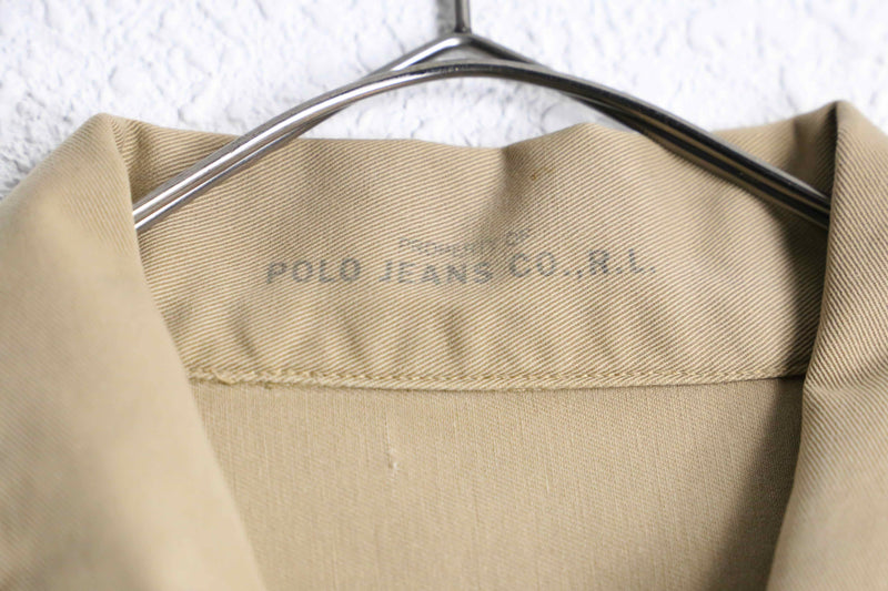 "POLO JEANS" beige zip up short jacket