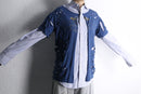 "Re:make" damaged tee docking stripe shirt