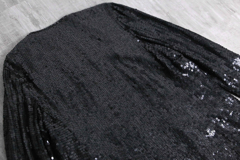 1980s Neiman Marcus button less sequins jacket