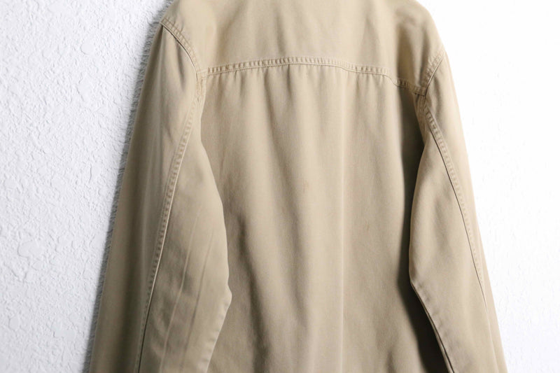 "POLO JEANS" beige zip up short jacket