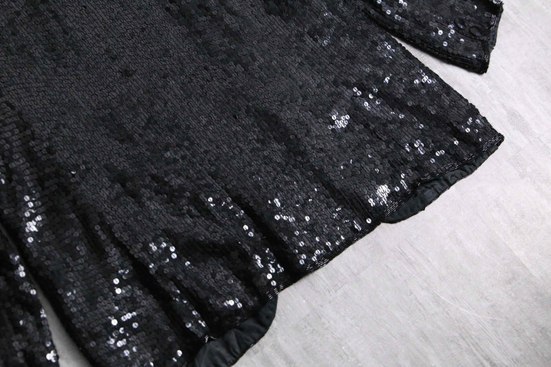 1980s Neiman Marcus button less sequins jacket