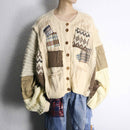 "Re:make" short length docking knit volume jacket