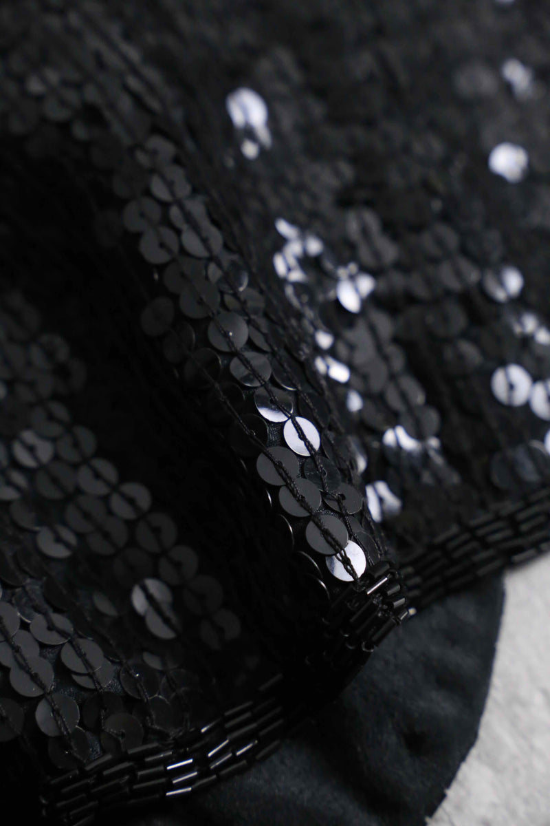 1980s Neiman Marcus button less sequins jacket