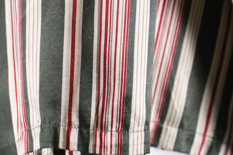 multi color stripe satin pajamas shirt