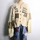 "Re:make" short length docking knit volume jacket