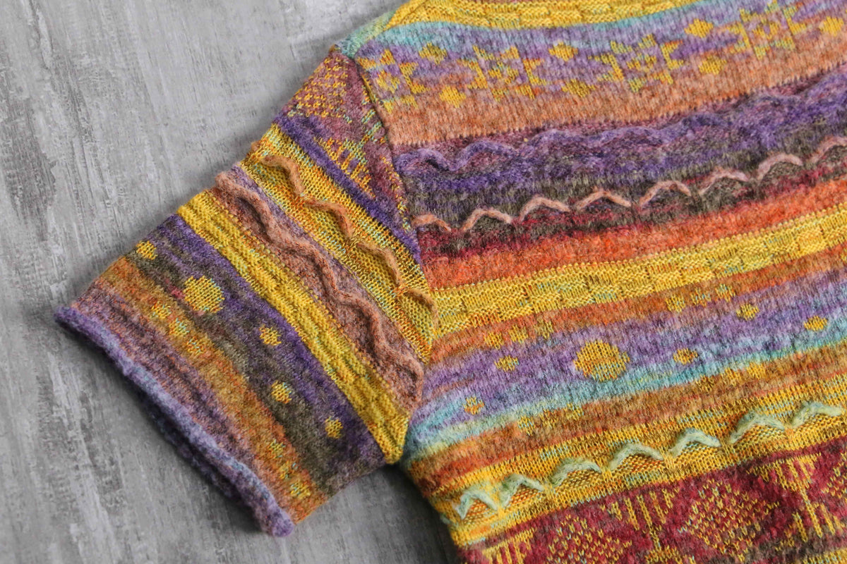 美品✨️UN3D TRIVIAL BORDER ASYMME KNIT TOP UN3D.（アンスリード）の「トライバルボーダーアシメニット