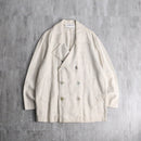 linen double-breasted short coat