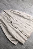 linen double-breasted short coat