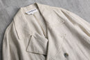 linen double-breasted short coat
