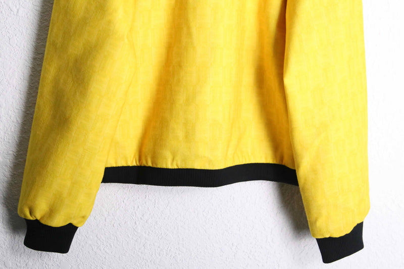 yellow & black felt like cardigan