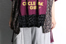 "Re:make" lace ribbon damage tee