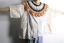 ''Re:make'' flower motif lace Tee