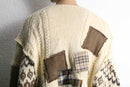 "Re:make" short length docking knit volume jacket