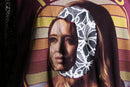 "Re:make" lace ribbon damage tee