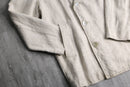 linen double-breasted short coat