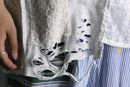 ''Re:make'' flower motif lace Tee