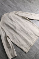 linen double-breasted short coat