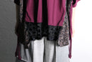 "Re:make" lace ribbon damage tee
