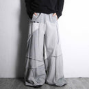 "Re:make" patchwork super baggy gray sweat pants