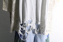 ''Re:make'' flower motif lace Tee