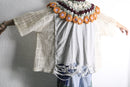 ''Re:make'' flower motif lace Tee