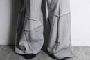 "Re:make" patchwork super baggy gray sweat pants
