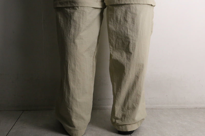 beige nylon convertible pants