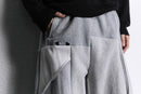 "Re:make" patchwork super baggy gray sweat pants