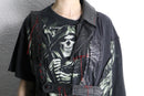 "Re:make" leather docking skull graphic Tee