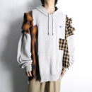 "Re:make" check pattern shirt docking hoodie