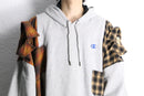 "Re:make" check pattern shirt docking hoodie