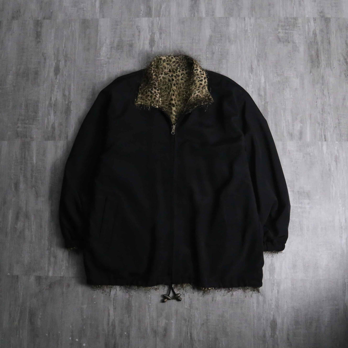 1980-90s reversible leopard shaggy jacket