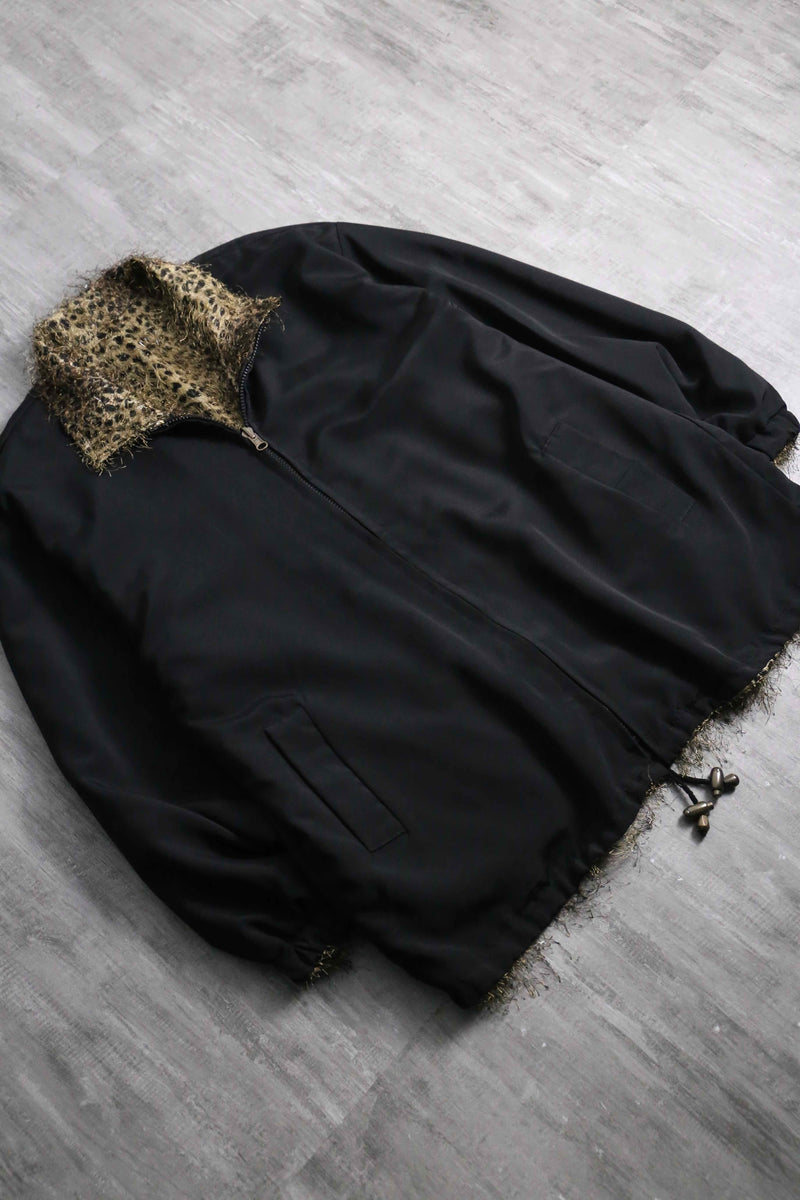 1980-90s reversible leopard shaggy jacket