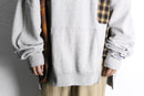 "Re:make" check pattern shirt docking hoodie