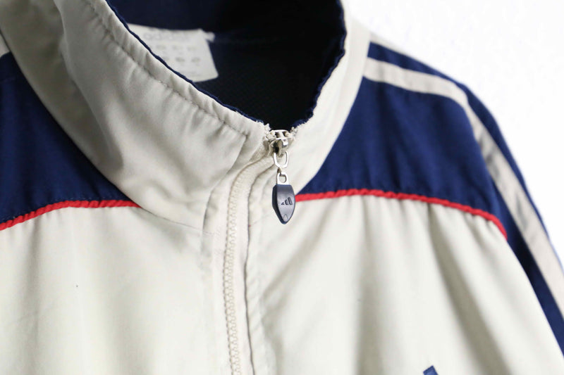 "adidas" multi color raglan sleeve track jacket