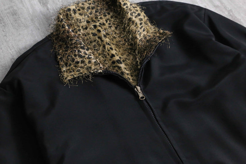 1980-90s reversible leopard shaggy jacket