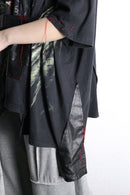 "Re:make" leather docking skull graphic Tee