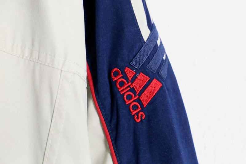 "adidas" multi color raglan sleeve track jacket