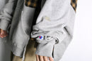 "Re:make" check pattern shirt docking hoodie
