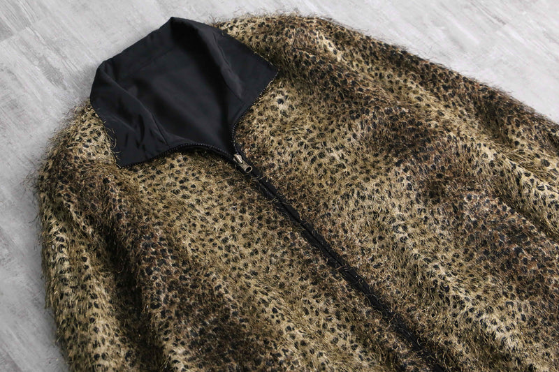 1980-90s reversible leopard shaggy jacket
