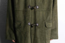 khaki suede touch gun flap duffle coat