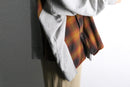 "Re:make" check pattern shirt docking hoodie