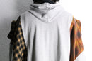 "Re:make" check pattern shirt docking hoodie