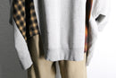 "Re:make" check pattern shirt docking hoodie